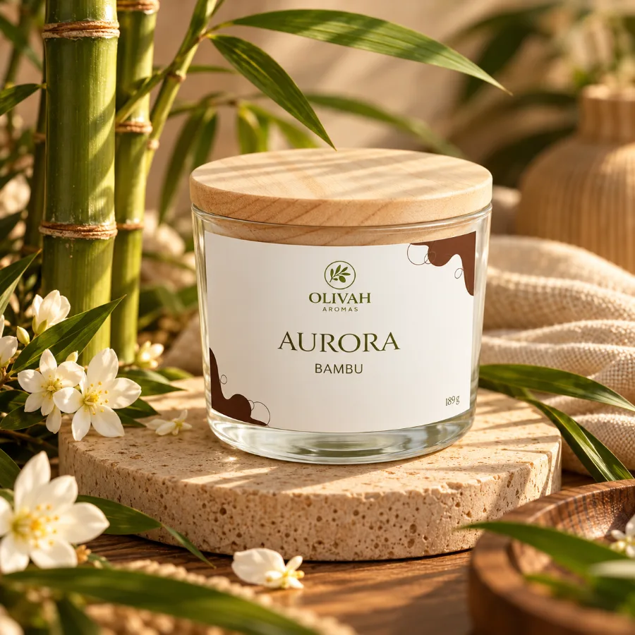 Vela Pote Patê - Bambu - LINHA AURORA