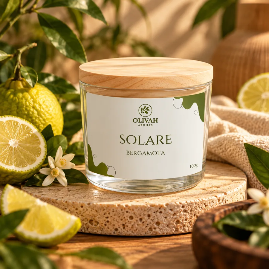Vela Pote Patê - Bergamota - LINHA SOLARE