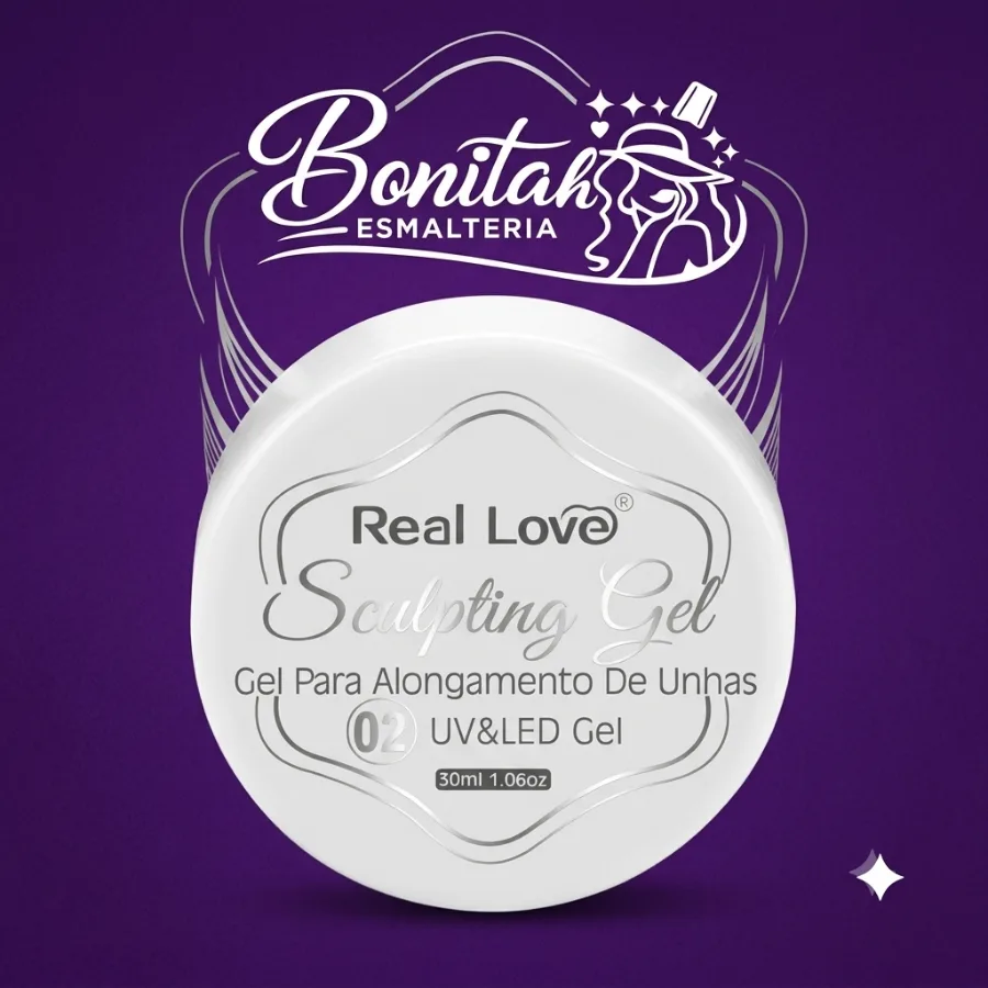 Gel Real Love Sculping 30 ml Branco Renda