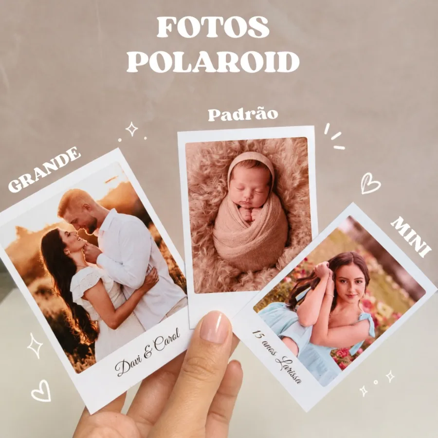 Fotos Polaroids Personalizada em 3 tamanhos📸✨ 10 unidades